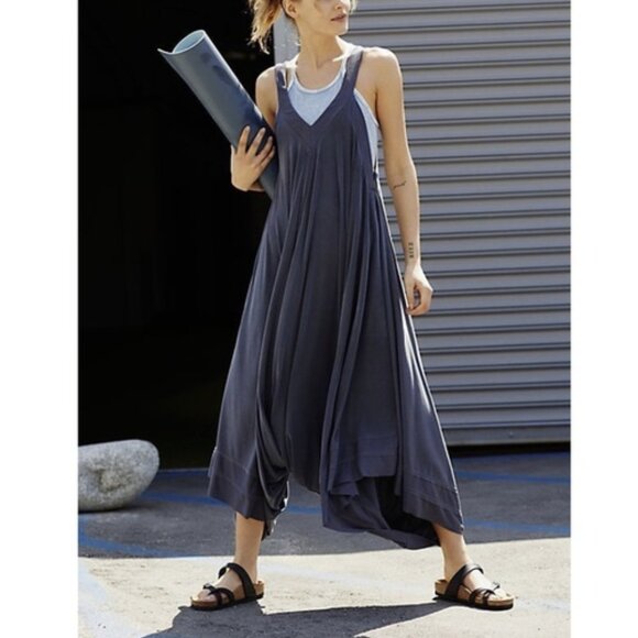 FP Movement by Free People Pants - Free People FP Movement Seven Stars Onesie Jumpsuit Wide Leg Overall Gray Small